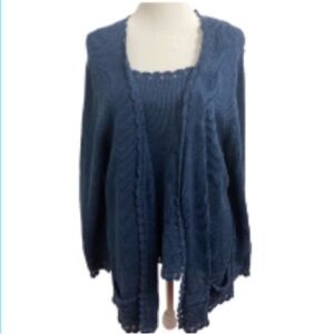 GUC Lauren Ralph Lauren Cardigan Sweater with Matching Sweater Cami XL